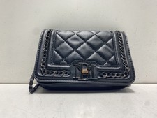 Chain-Trim Flap Crossbody Bag, Gray Metallic Snake-Embossed, Falabella Style — listing 5