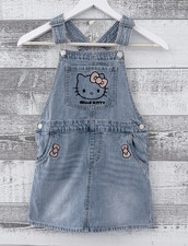 H&M x Sanrio Hello Kitty Printed Denim Overall Dress