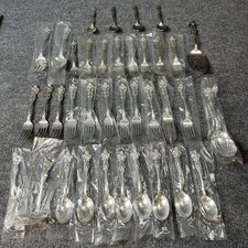 Vintage Silver Serving Piece Lot - Cold Meat Fork, Olive/Pickle Fork, Cream Soup Ladle, Sugar/Jelly Spoon — listing 2