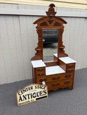 Antique Victorian Eastlake Solid Walnut Carved Chest of Drawers, 1880s — listing 3