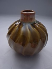 Vintage Mid-Century Olive Green Bud Vase with Bulbous Base and Flared Neck — listing 6