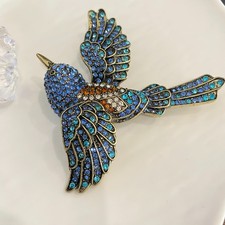 Heidi Daus Crystal Hummingbird Pendant Necklace with Green Beaded Strand — listing 2