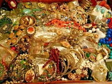 Mixed Lot of Costume & Fashion Jewelry — Necklaces, Bracelets, Turquoise Beads, Crosses & Charms