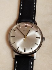 Vintage Doxa Men's Dress Watch, Gold-Tone Case, Manual Wind, Silver Sunburst Dial