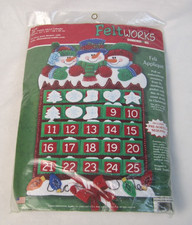 Feltworks Snow Friends Advent Calendar Felt Applique Kit #8118