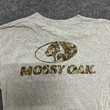 Mossy Oak Logo Graphic T-Shirt, Charcoal Gray, Size XL — listing 4