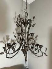Two-Tier 12-Light Wrought Iron Chandelier, Oil-Rubbed Bronze Finish — listing 3