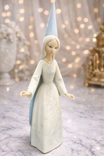 Lladro Fairy Godmother Figurine #4595 with Porcelain Bisque Bell
