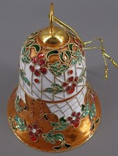 Chinese Cloisonné Enamel Bell Christmas Ornament with Fruit Motif — listing 4