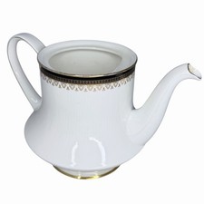 Royal Albert Paragon 'Holyrood' Bone China Coffee Pot with Lid, Burgundy and Gold Greek Key Band — listing 6