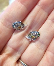 Sterling Silver Figural Hedgehog Stud Earrings, ~1 inch — listing 3