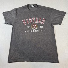 Vintage Harvard University Crest T-Shirt, Delta Pro Weight, Heather Gray, Size M — listing 6