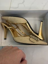 J. Renee Rhinestone-Embellished Leopard Print Slingback Kitten Heels, Size 7M — listing 4
