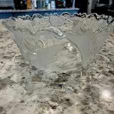 Laura Glass Rose Garden 14" Frosted Glass Platter, Made in Japan — listing 5