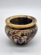 Vintage Rectangular Rocking/Cradle Bowl with Carved Relief Borders and Central Roundel — listing 3