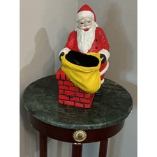 Ceramic Christmas Santa Sack Vase with Twine Bow and Star Accents — listing 6