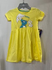 Girls' Smurfette & Daisy Print Short-Sleeve Skater Dress — listing 3