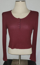 Heart & Hips Women's Baseball Raglan 3/4 Sleeve Tunic Top, Navy & White, Size L — listing 3