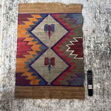 Andean Handwoven Wool Textile Panel with Pallay Diamond Motifs — listing 3