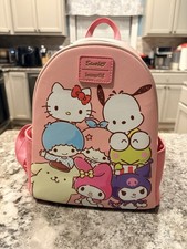 Loungefly x Hello Kitty KISS Band Tote Bag, Black & Silver, 16"x15"x3" — listing 2