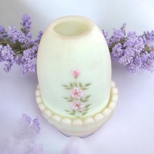 Fenton Hand-Painted Scenic Fairy Lamp with Trees, Two-Piece Dome & Base — listing 6