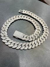 Iced Out Prong-Set Cuban Link Diamond Necklace — listing 6