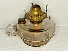 Vintage Pressed Glass Finger Oil Lamp with Hurricane Chimney — listing 4