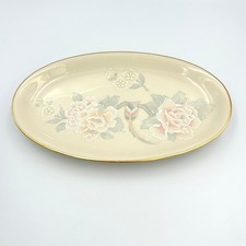Rust/Burnt Orange Chinoiserie Gilt-Decorated Serving Platter with Grapevine Border — listing 4