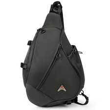 Gray Nylon Single-Strap Sling Crossbody Backpack — listing 3