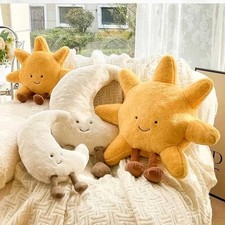 Yellow Sun/Star Winking Face Plush Toy
