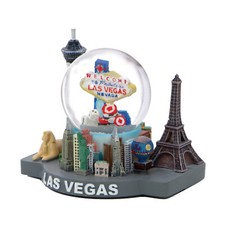 Las Vegas Strip Skyline Musical Snow Globe with Sculpted Base — listing 4