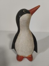 Hand-Carved Painted Wood Penguin Figurine — listing 6
