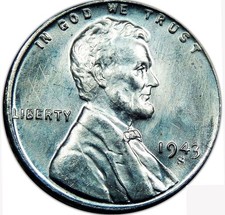 1943 Lincoln Wheat Steel Cent (Zinc-Coated Steel Penny) — listing 4