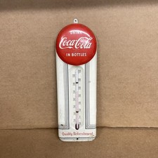 Vintage Coca-Cola "Sign of Good Taste" Metal Cigar Thermometer — listing 2