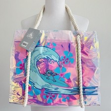 Disney Lilo & Stitch Iridescent Holographic PVC Beach Tote Bag with Rope Handles — listing 6