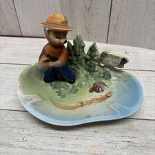 Vintage Norcrest Smokey the Bear Ceramic Coin Bank with Bucket — listing 2