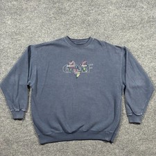 Vintage M&C Sport 'Old Golfers Never Die They Just Putter Out' Embroidered Crewneck Sweatshirt, Heather Gray, Medium — listing 4