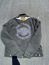 Vintage 1990s Harley-Davidson 'An American Legend' Denim Snap-Front Shirt with Legendary Bar & Shield Back Graphic, Men's XL — listing 5