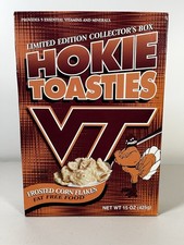 Hokie Toasties Limited Edition Collector's Box Virginia Tech Frosted Corn Flakes Cereal Box — listing 2
