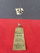 Vintage Texaco 'Ladies' Restroom Key Tags / Porcelain Enamel Signs (Set of 3) — listing 5