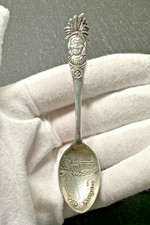 Group of 4 Antique Sterling Silver Souvenir & Monogram Spoons, Early 1900s — listing 2