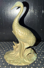 Vintage Mid-Century Brass Crane / Heron Bird Figurine on Domed Base — listing 5