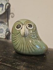Vintage Mexican Tonala Folk Pottery Bud Vase with Hand-Painted Bird Motif — listing 4