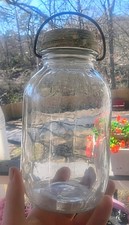 Vintage Glass Bail-Handle Storage Jar with Zinc Lid — listing 6