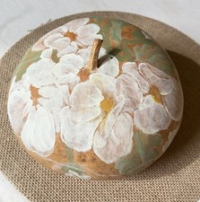 Vintage Hand-Painted Gourd Maraca with Floral Design — listing 3