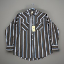 Vintage Ely Cattleman Men's Western Pearl-Snap Shirt, Serape Stripe, Size XL — listing 2