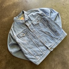 Camel Cigarettes Light Blue Denim Jean Jacket with Sherpa Shearling Lining, Men's XL — listing 6