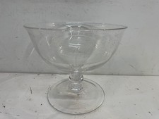 Vintage Clear Bubble/Thumbprint Glass Pedestal Compote / Cake Stand — listing 2