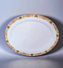 Antique Limoges Elite Works Porcelain Oval Serving Platter with Floral Sprays and Gilt Rim — listing 3