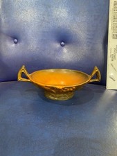 Roseville Pottery Bushberry Pattern Two-Handled Console Bowl in Brown — listing 6